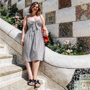 Striped Linen Zara Midi Dress